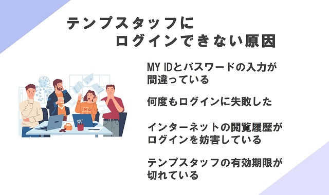 テンプスタッフにログインできない原因