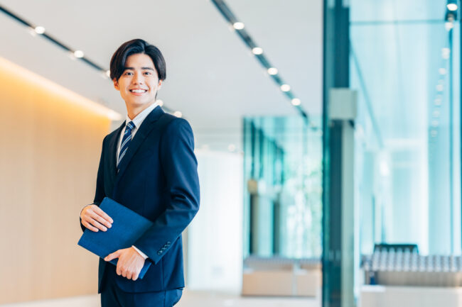サラリーマン　笑顔
